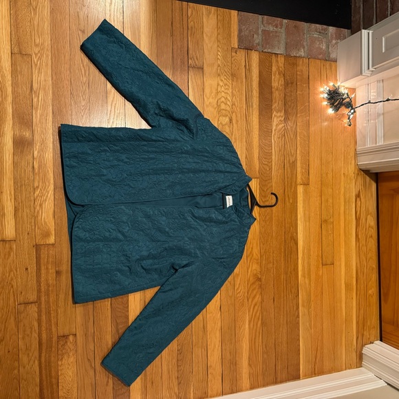 Teal quilted Alfred Dunner light jacket - Picture 2 of 4